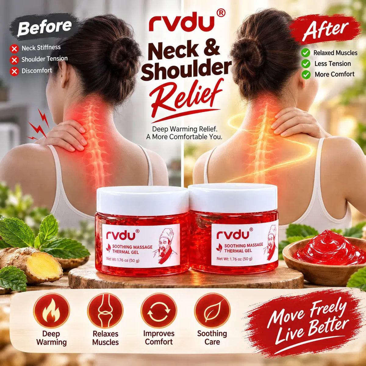BUY 1 GET 1 FREE WoodWarm Joint Pain Relief Gel